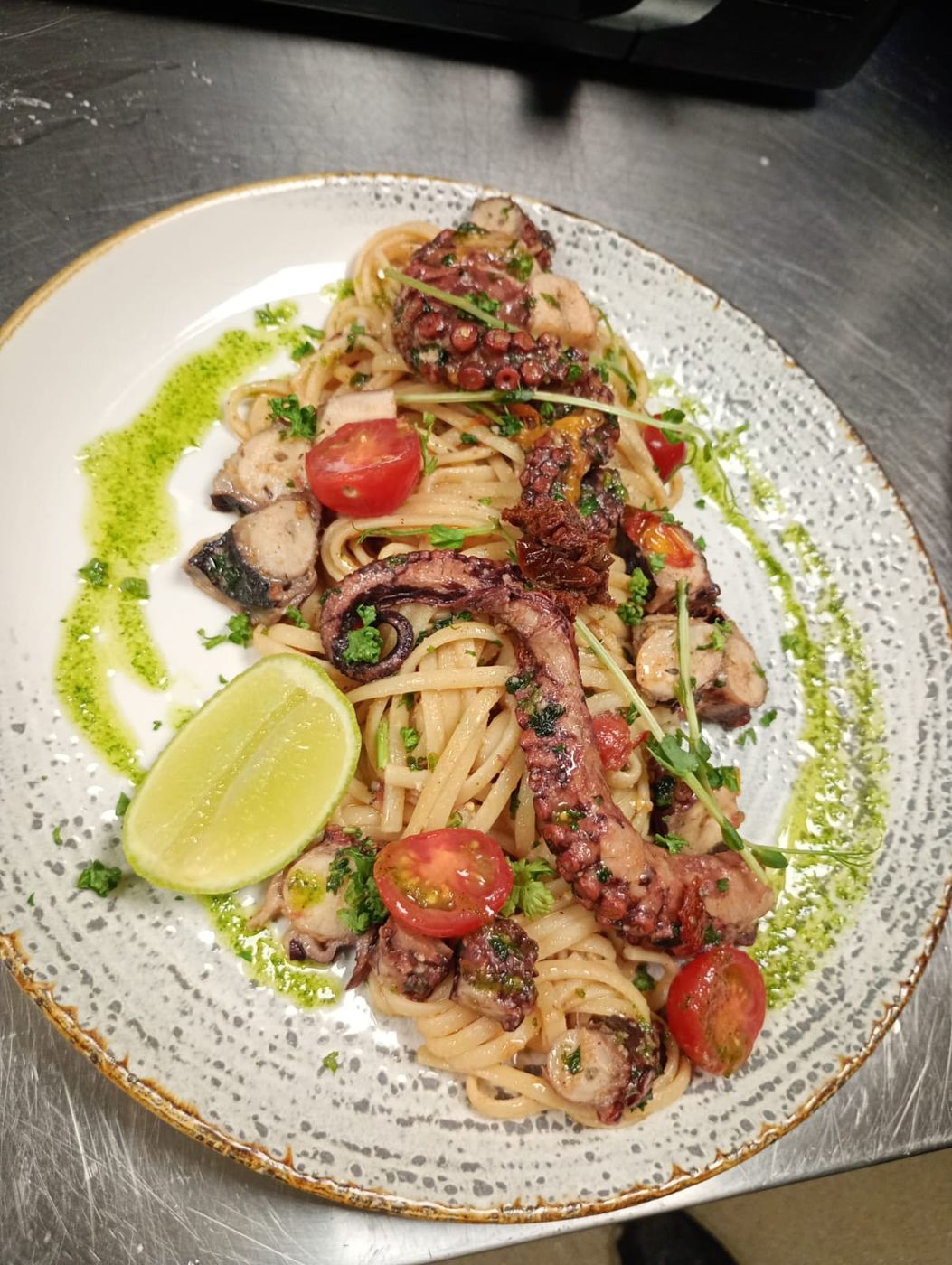 Linguine au poulpe grillé — La Florentine, Grenoble